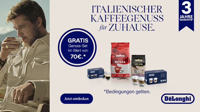 Brad Pitt trinkt Kaffee - Delonghi Genusset im Wert von 70€ - Bedingungen gelten