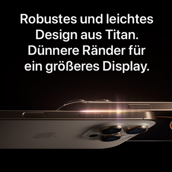 Zwei silberne Smartphones liegen übereinander auf einem schwarzen Hintergrund, wobei die Kameras sichtbar sind. Text oben.