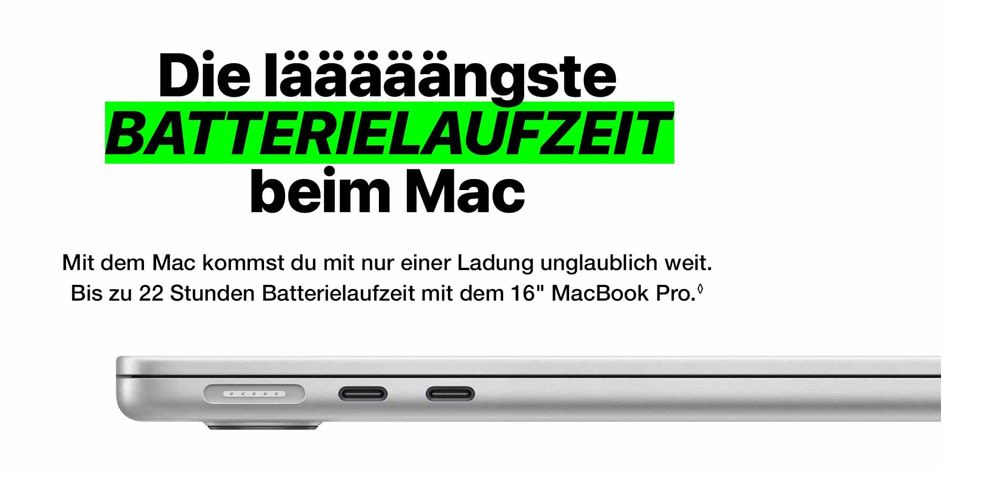 Die längste Batterielaufzeit beim Mac