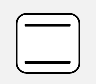 Symbol für Ober- und Unterhitze bei einem Backofen: 2 gerade Linien.