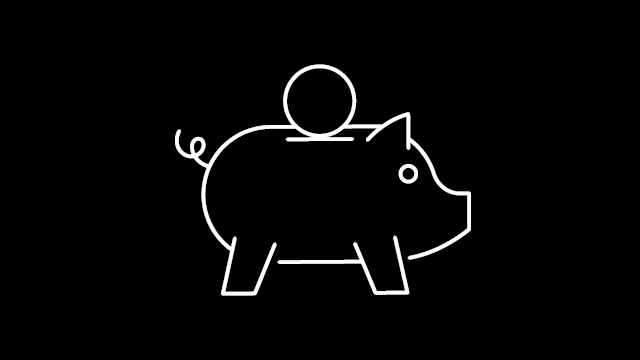 Auf dem Bild mit schwarzem Hintergrund ist das Symbolbild eines Sparschweins zu sehen.