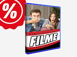 Angebotsgrafik mit rotem Prozent-Symbol, im Vordergrund eine DVD