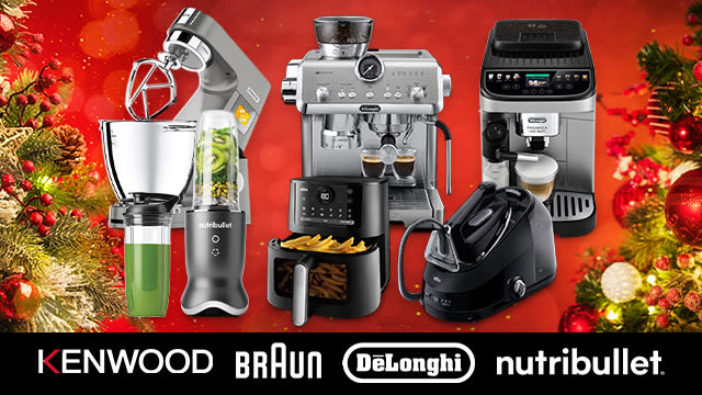 Produkte von DeLonghi, Kenwood, Braun und NutriBullet
