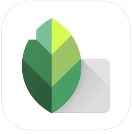 Gruenes Blatt-Logo auf weissem Hintergrund fuer die App Snapseed