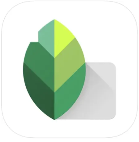 Gruenes Blatt-Logo auf weissem Hintergrund fuer die App Snapseed