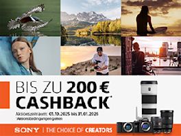 Sony - Bis zu 200€ Cashback auf ausgewählte Kameras und Objektive von Sony
