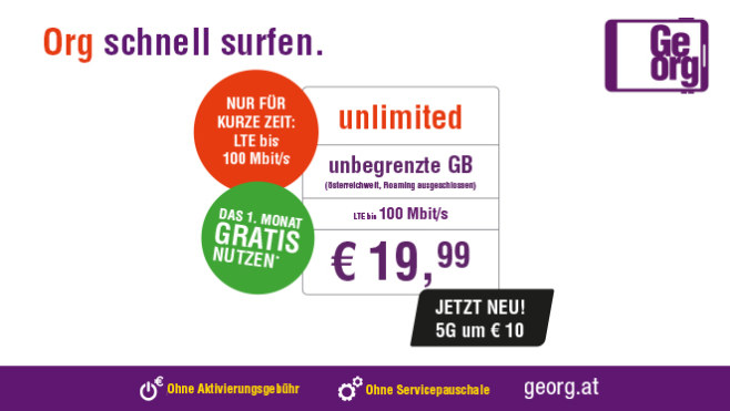 Teaser Georg Internet Unlimited Tarif - 0224