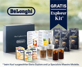 Product image of category Jetzt De‘Longhi Explorer-Kit geschenkt bekommen 