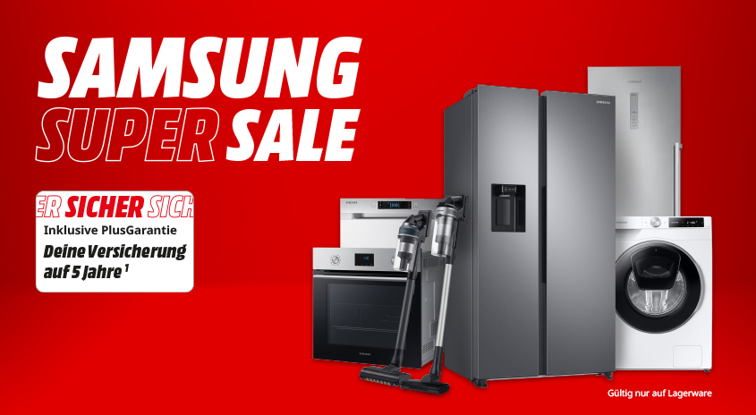 Eine Gefrierkombination, Akku-Stielsauger, Waschmaschine, Backofen 