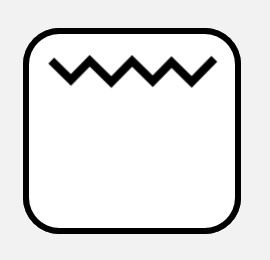Symbol für Grillen bei einem Backofen - Zacken
