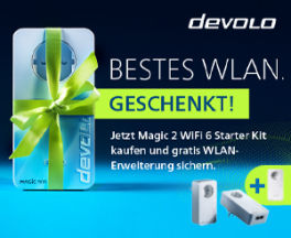 Product image of category devolo Magic 2 Wifi 6 Starter Kit inklusive gratis Erweiterungsadapter