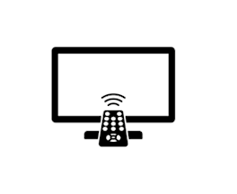 Piktogramm eines TVs und einer Fernbedienung