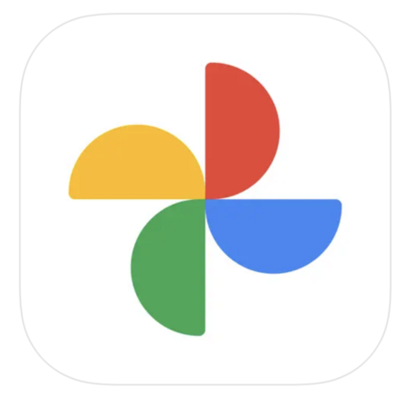 Buntes Windrad-Logo auf weissem Hintergrund fuer Google Fotos