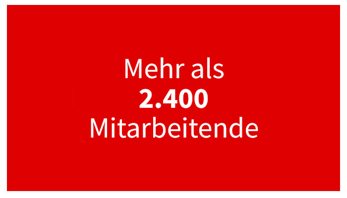 Mehr als 2400 Mitarbeiter