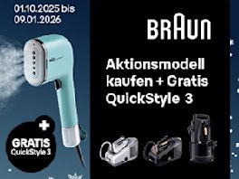 Braun Aktionsmodell kaufen + Gratis QuickStyle 3