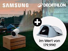 Samsung The Freestyle kaufen & Decathlon Zelt sichern