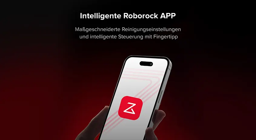 Intelligente Roborock App. Maßgeschneiderte Reinigungseinstellungen und intelligente Steuerung mit Fingeripp.