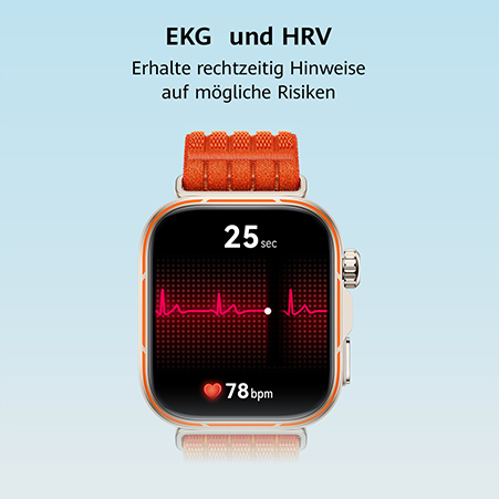 EKG und HRV: Erhalte rechtzeitig Hinweise auf mögliche Risiken.