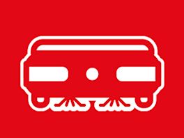 Bild mit rotem Hintergrund, darauf ein Piktogramm in weiß von einem Nass/Trockenwischer