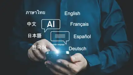 Ein Bild, das Live Übersetzung mit dem Handy symbolisiert