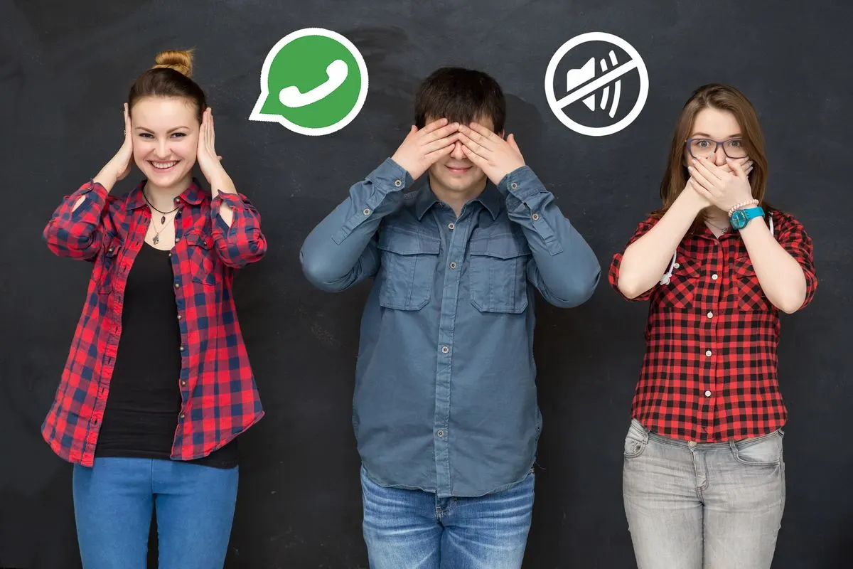 3 Personen halten sich jeweils Augen, Ohren und Mund zu