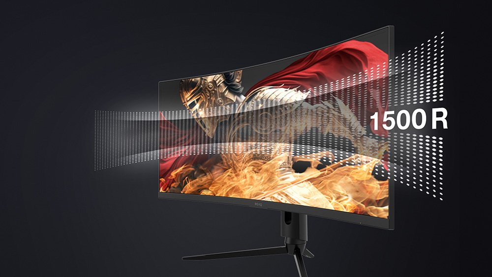 PEAQ PMO G341CWQK Curved Gaming Monitor, 34 Zoll UWQHD, 165Hz, 1ms, 350cd, 219, VAPanel