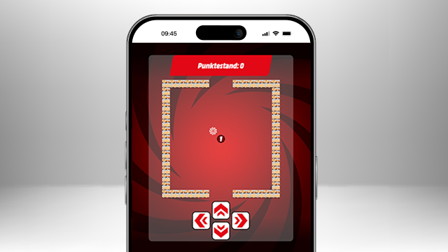 MediaMarkt Tap&Collect Game: Man sieht ein halbes Display eines Smartphones . Darauf das Game Tap&Collect