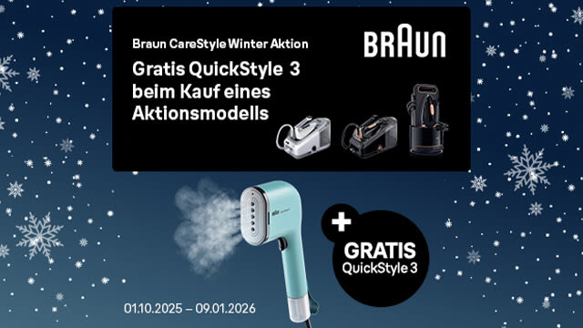 Braun Quickstyle 3 gratis bei Kauf eines Aktionsmodells