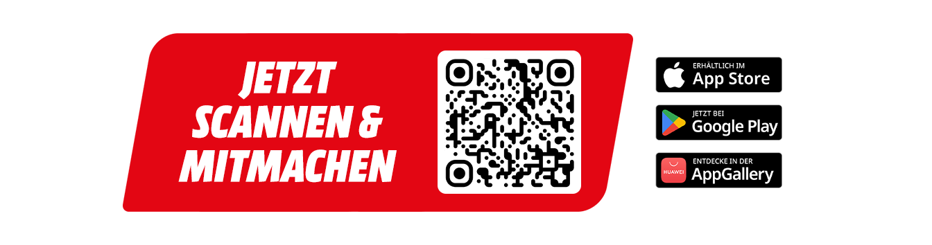 Jetzt scannen & mitmachen - App Store, Google Play, App Galery