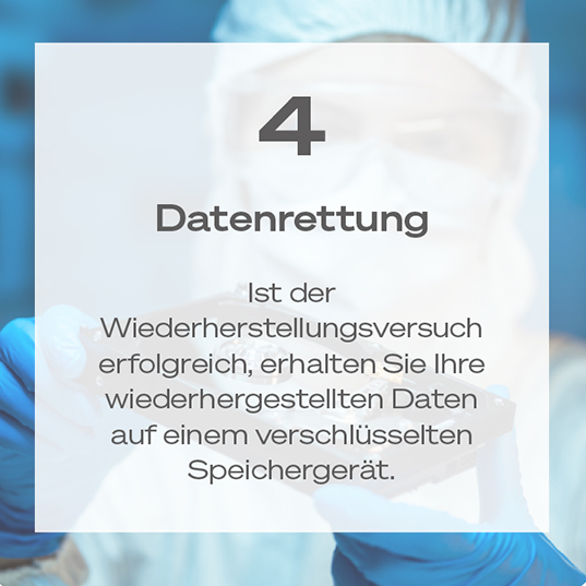 Ist der Wiederherstellungsversuch erfolgreich, erhältst du wiederhergestellte Daten auf einem verschlüsselten Speichergerät.