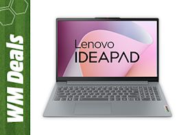 Notebook vor weißem Hintergrund, links mit grünem „WM Deals“-Rand.