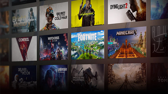 Das Bild zeigt eine Auswahl von Videospielcovern, darunter Fortnite, Minecraft und Call of Duty.