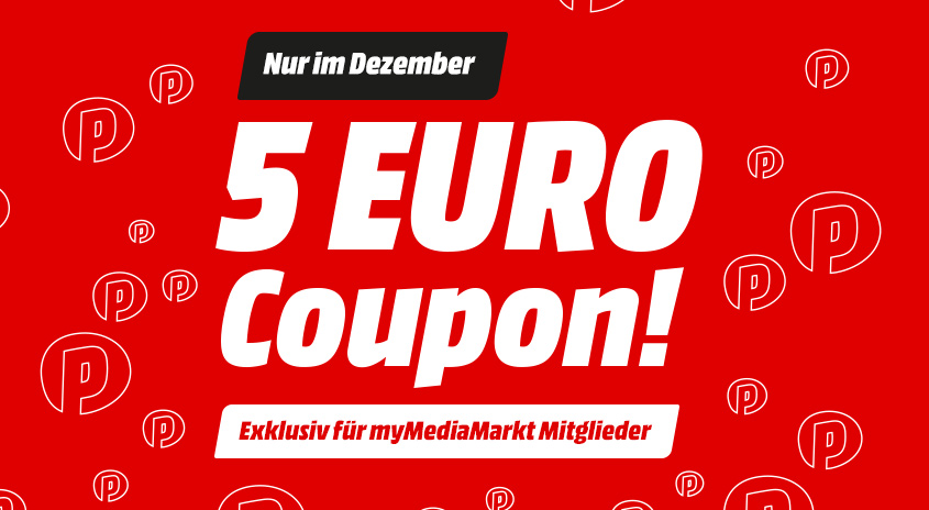 Nur im Dezember. 5 Euro Coupon! Exklusiv für myMediaMarkt Mitglieder