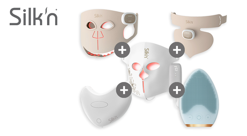 Silk'n Hautpflege-Geräte Bundle mit LED-Maske, Massagegeräten und Reinigungstools