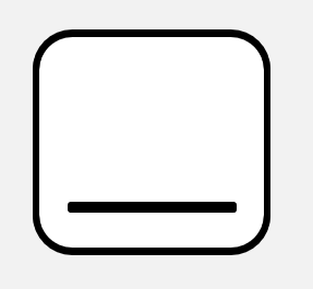 Symbol für Unterhitze bei einem Backofen - gerade Linie unten.