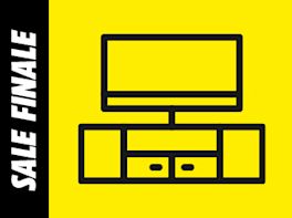 Sale Finale – Illustration eines Fernsehers auf einem Sideboard