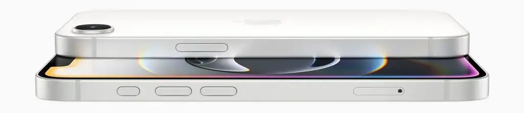 Zwei Apple iPhone 16e liegen flach mit den Displays aufeinander.