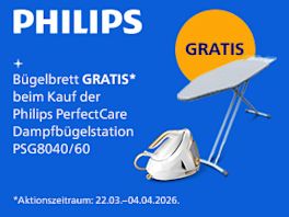 Philips PerfectCare kaufen und Bügelbrett gratis dazu erhalten