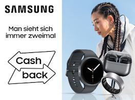 Bis zu € 100,- Samsung Cashback erhalten