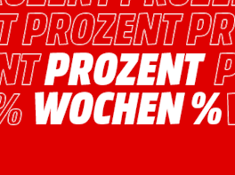 Weißer Text vor rotem Hintergrund: Prozentwochen. Danach steht noch ein Prozentzeichen