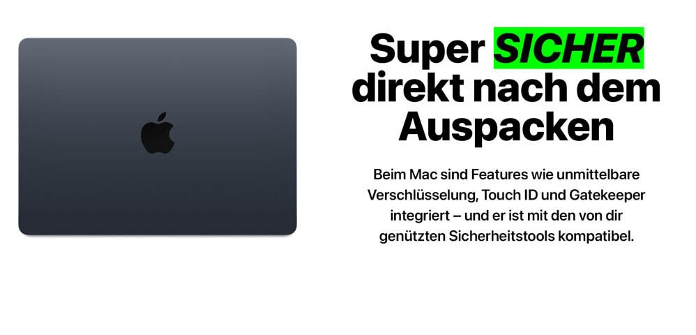 Super sicher direkt nach dem Auspacken