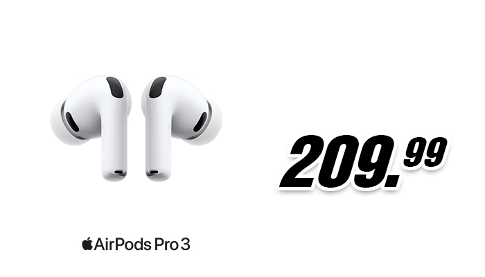 Apple AirPods Pro 3 für 209,99 €.