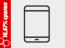 Smartphone. Symbol für Aktionsmodelle aus dem Bereich "Smartphones" bei denen man jetzt 16,67% sparen kann.