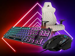 Gaming-Tastatur, Maus, Sessel & Tisch