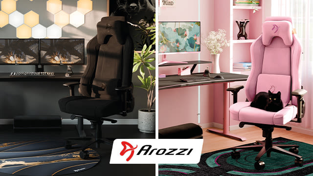 Arozzi Gaming-Stuhl in einem passend eingerichteten Gaming Raum