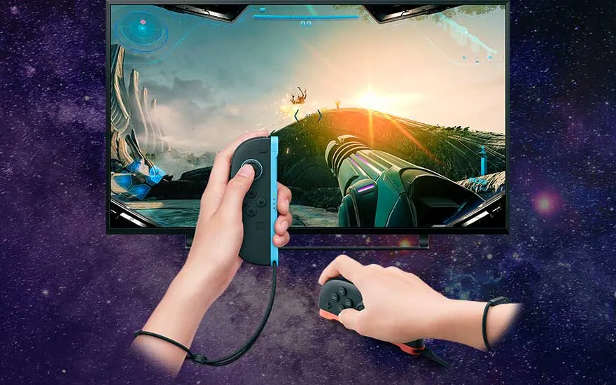 Samus affronte une créature alien organique géante avec des tentacules dans un espace majestueux ressemblant à une cathédrale voûtée.