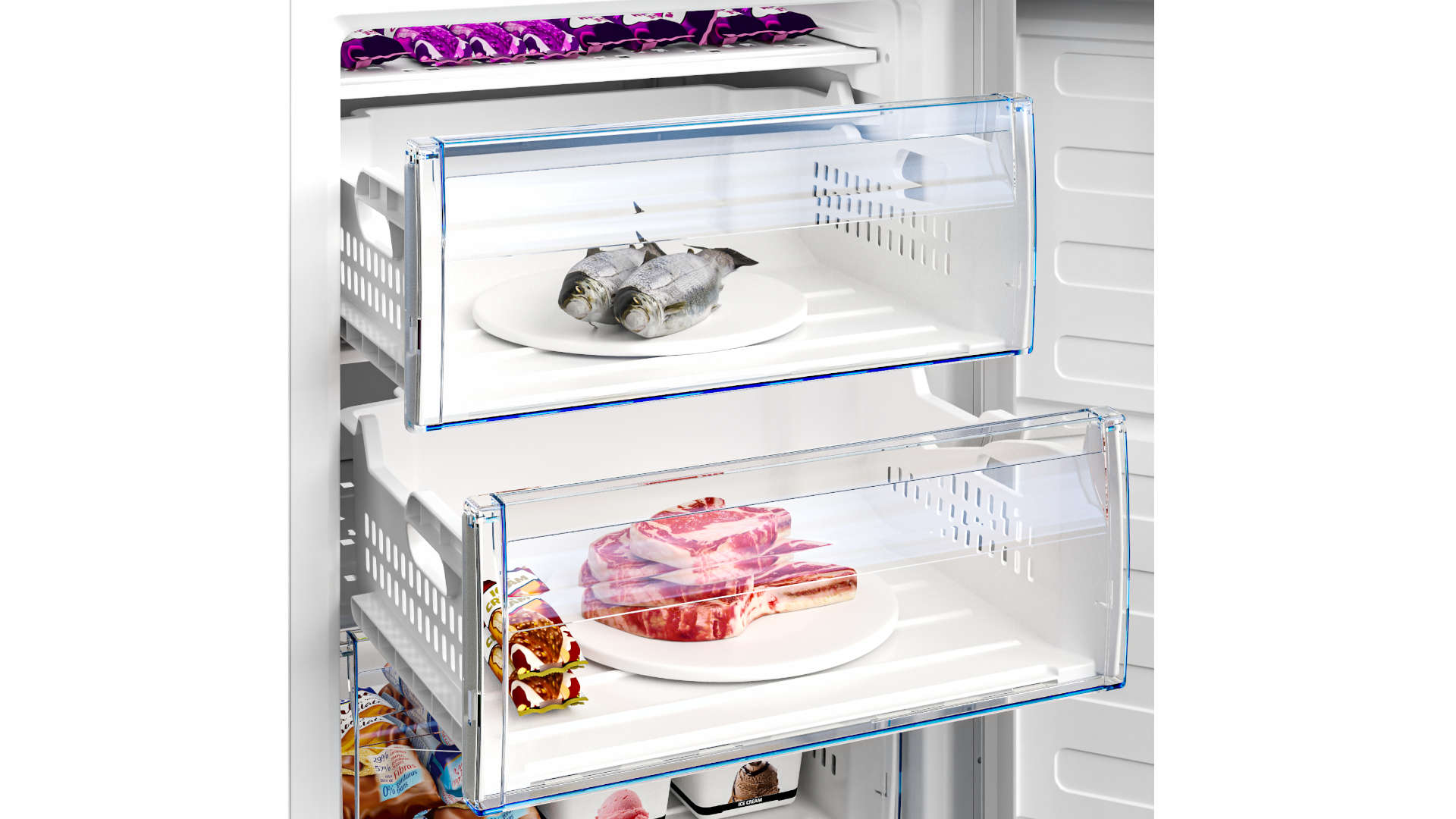 Congélateur Armoire Valberg Uf Nf 240 C S180c BEKO Congélateur armoire E (RFSA240M43WN)