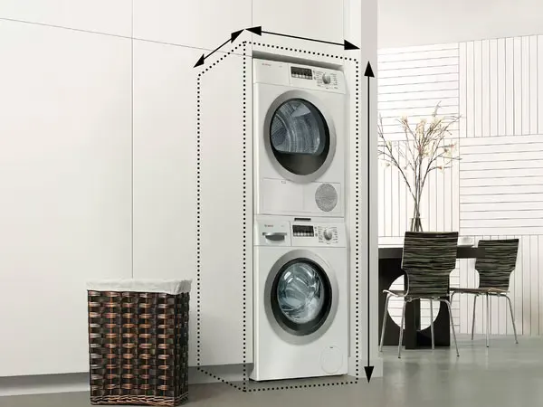 Een wasmachine en droger op elkaar: kan dat altijd?