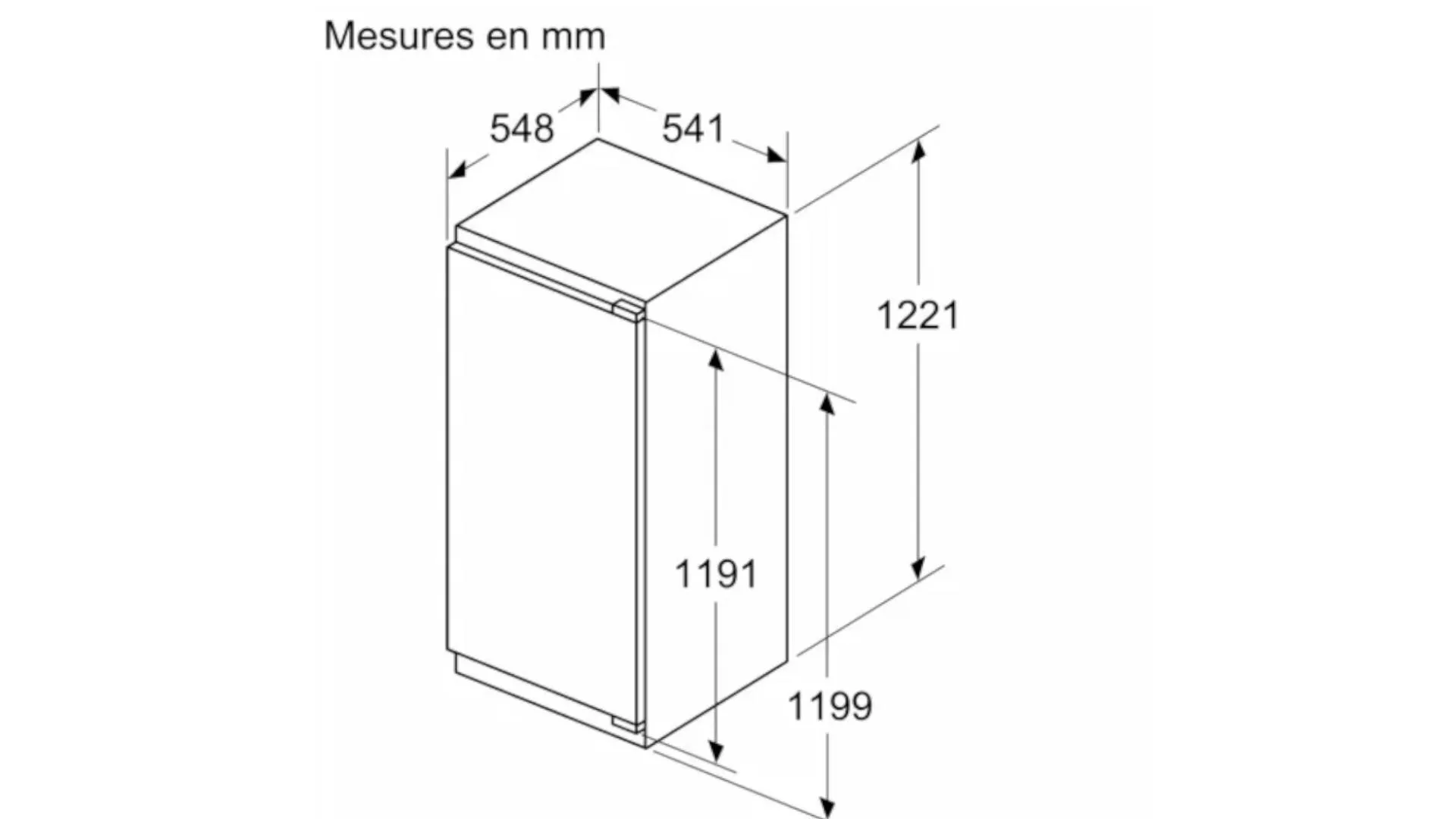Bosch - réfrigérateur 1 porte intégrable à pantographe 204l kir41vfe0 - série 4 BOSCH Bosch - réfrigérateur 1 porte intégrable à pantographe 204l kir41vfe0 - série 4 BOSCH