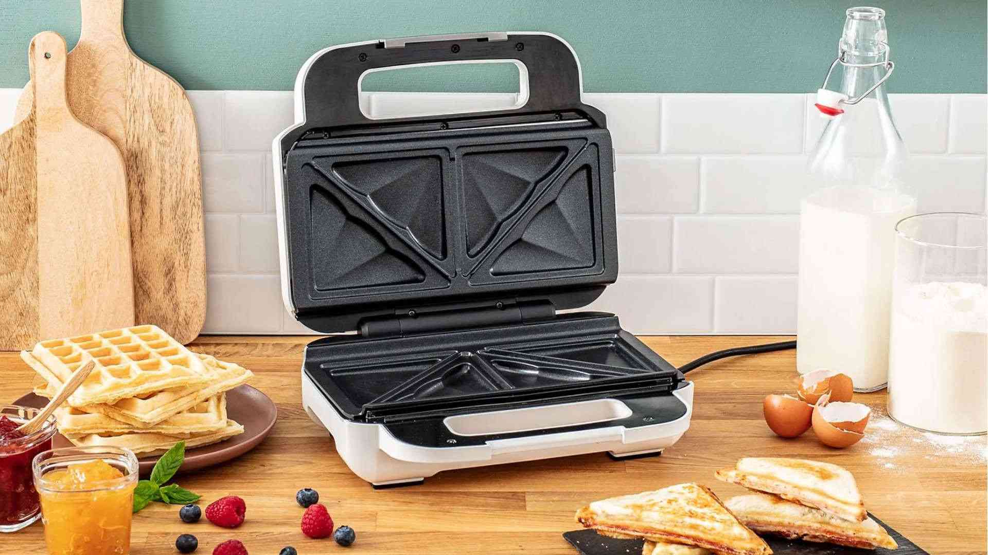 TEFAL Appareil à croque-monsieur - Gaufrier Snack XL